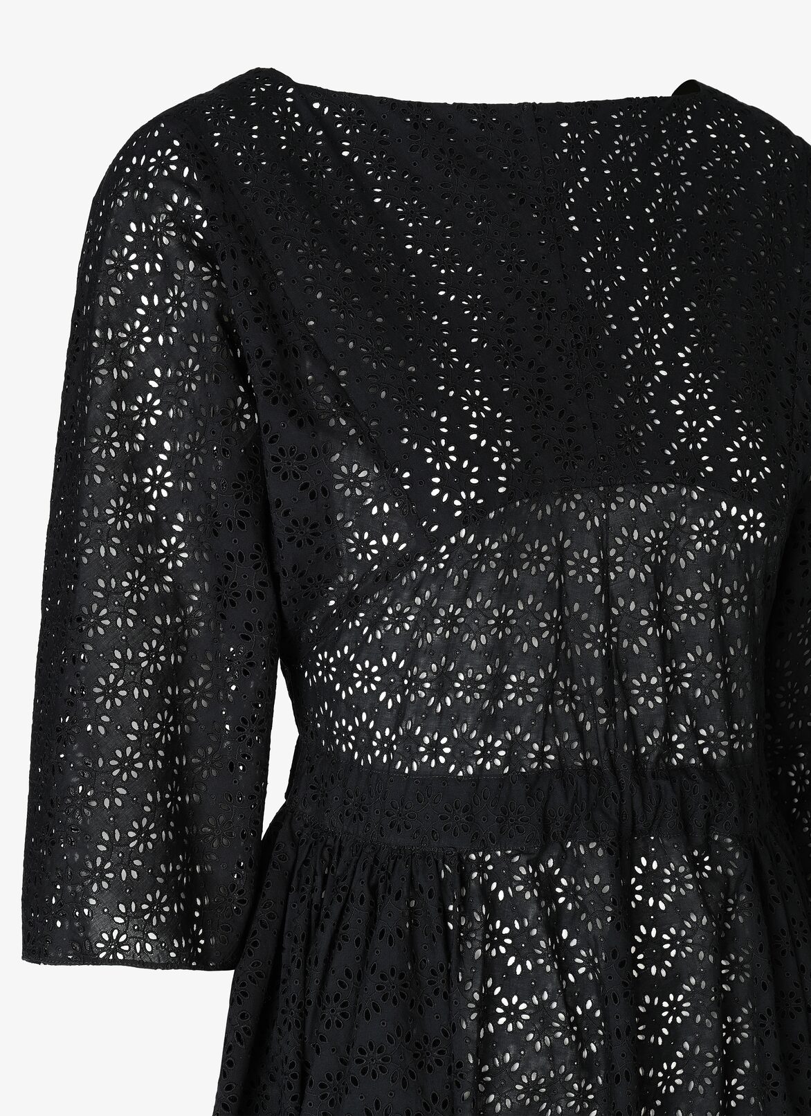 Long Embroidered Dress ALAÏA BLACK LONG EMBROIDERED DRESS